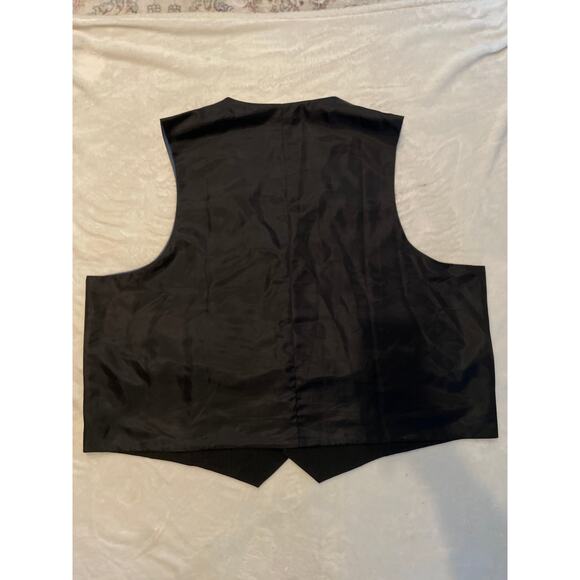 GS Perfect Fit Men's 56 Reg Vest Waistcoat Button Wool Stretch Blend Gilet Black - Picture 7 of 9